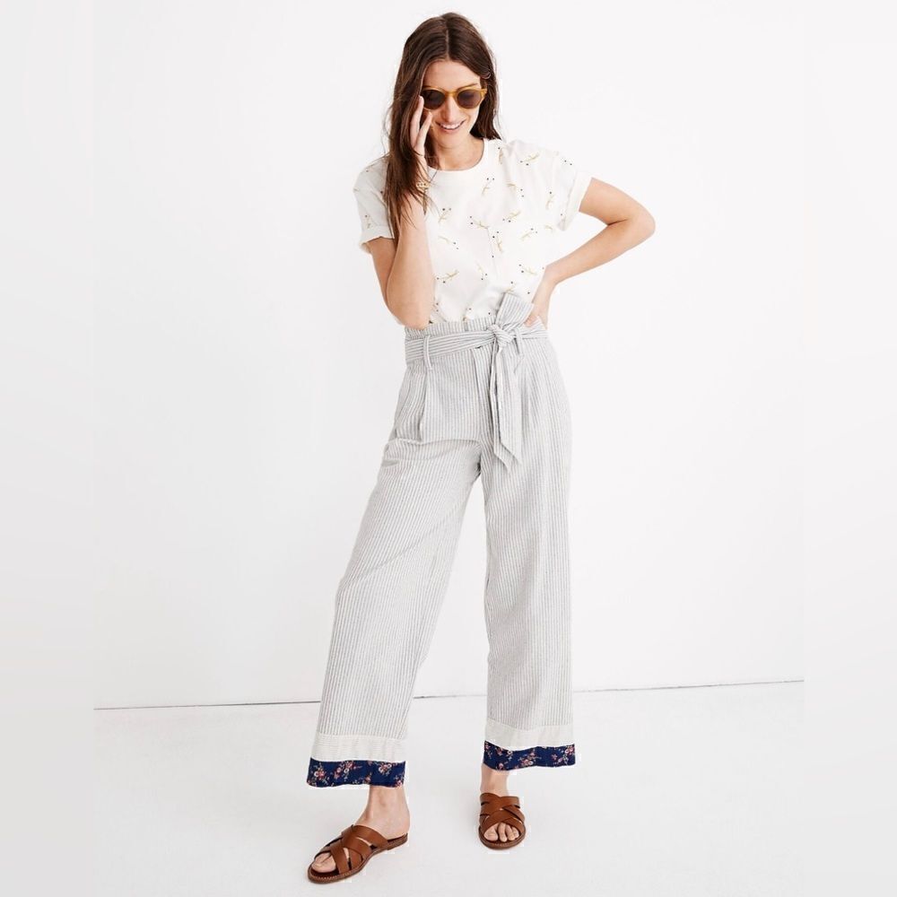 Madewell x The New Denim Project® Patchwork Paperbag Pants